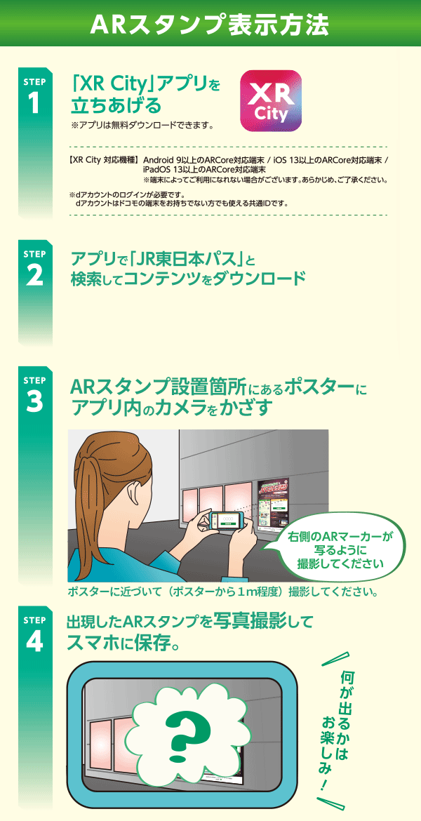 ARスタンプ取得方法の説明画像